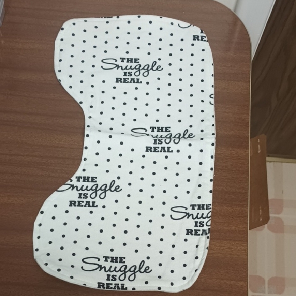 Hand Crafted Polka Dot Baby Burp Cloth